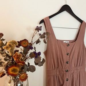 Blush Pink American Eagle Outfitters Corduroy Overall Jumper